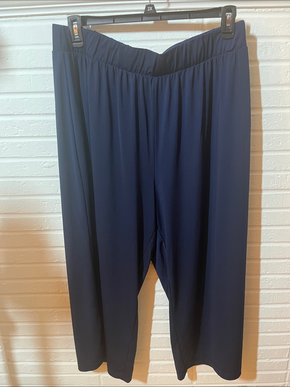 Jessica London Navy Blue Pull-On Capris
